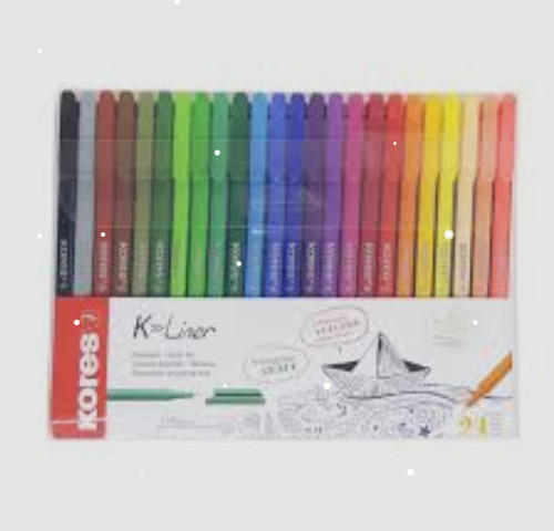 روان نویس نوک نمدی کورس ۲۴ رنگ مدل fine liner