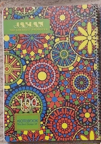 دفتر ۱۰۰ برگ سیمی جلد طلقی جهان